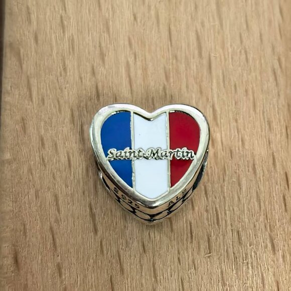 Pandora Jewelry - Pandora Sin Maarten Exclusive Travel Heart Charm Pendant, S925 Silver Bracelets